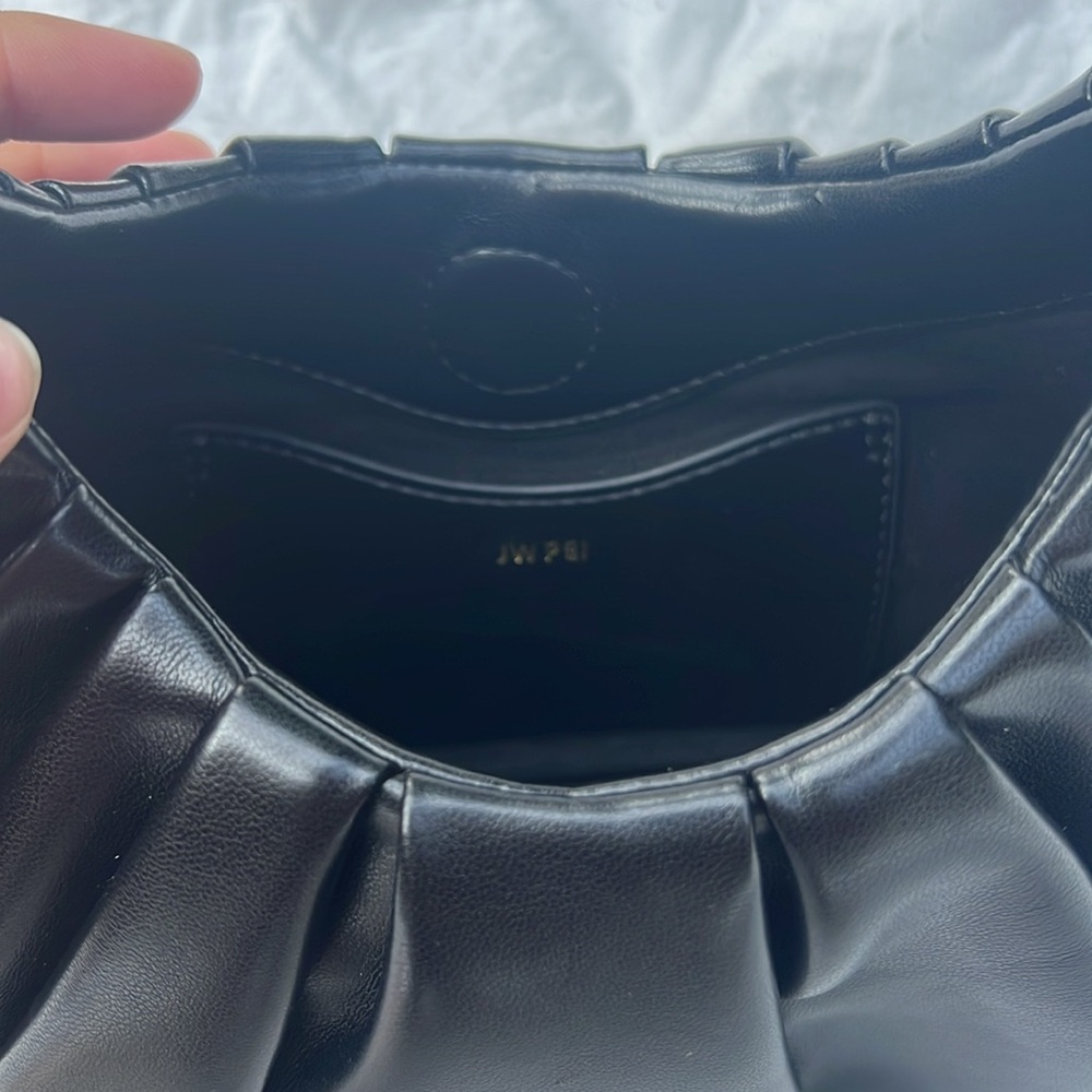 JW PEI Gabbi Ruched Hobo Handbag - Black - Picture 6 of 8